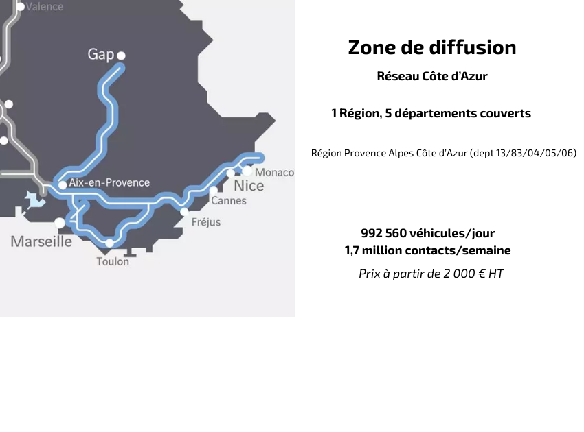 Radio Vinci Autoroutes 107.7 | Réseau Côte d'Azur | Publicité radio